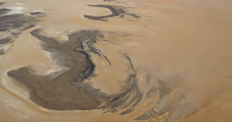 Aerial view of a desert