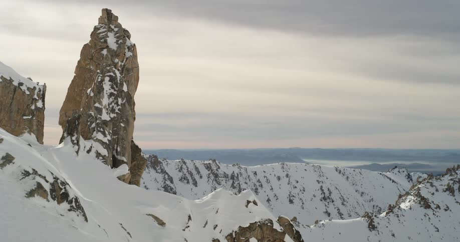 Pan across Andes mountains