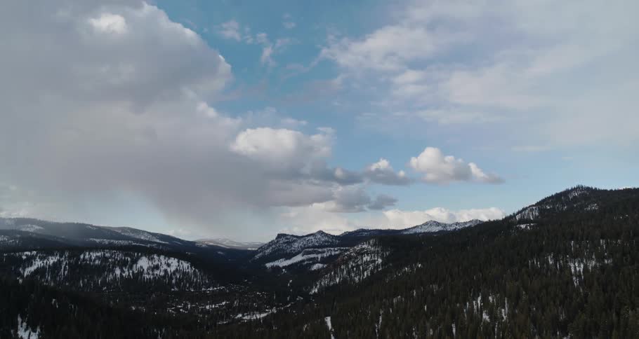 The mountains are covered with trees
