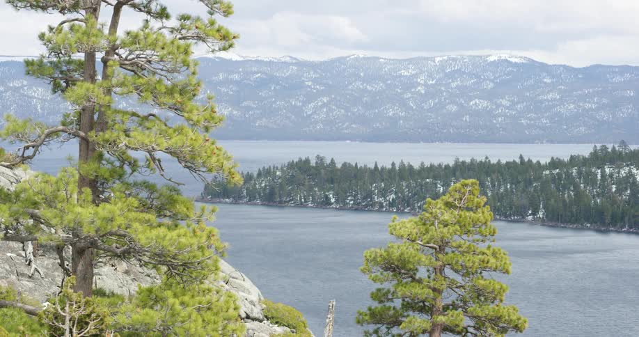 Landscape view of a lake and forest