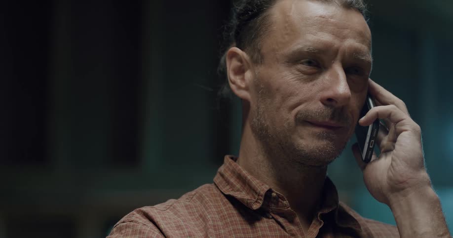 A man talking on a cell phone