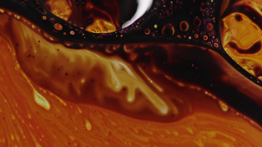 Liquid dye mixing together