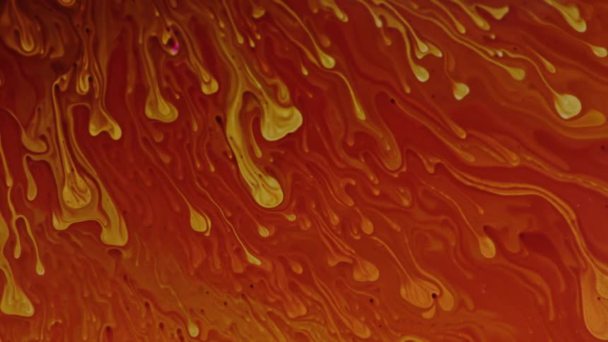 Liquid paint mixing together