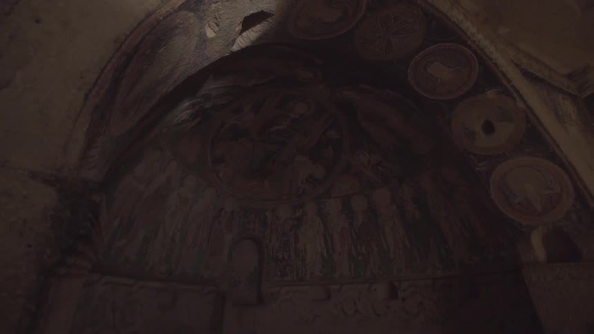 An old, worn temple