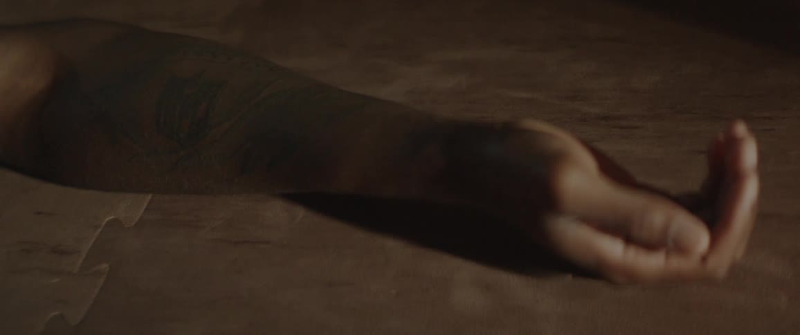A person has his hand outstretched