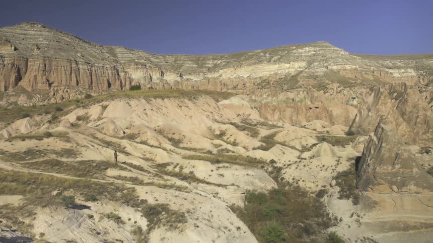 Lone figure in wilderness