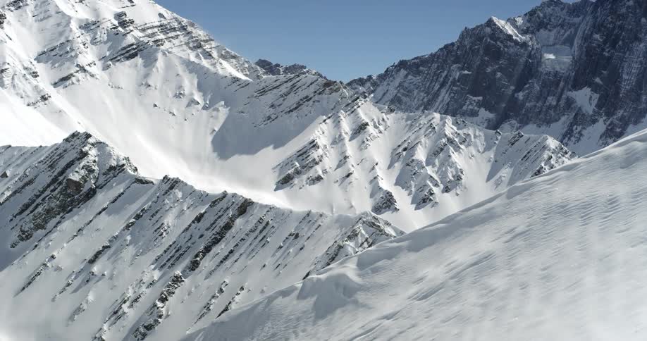 Incredible mountains covered in snow