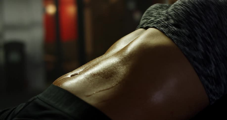 A woman exercising indoors
