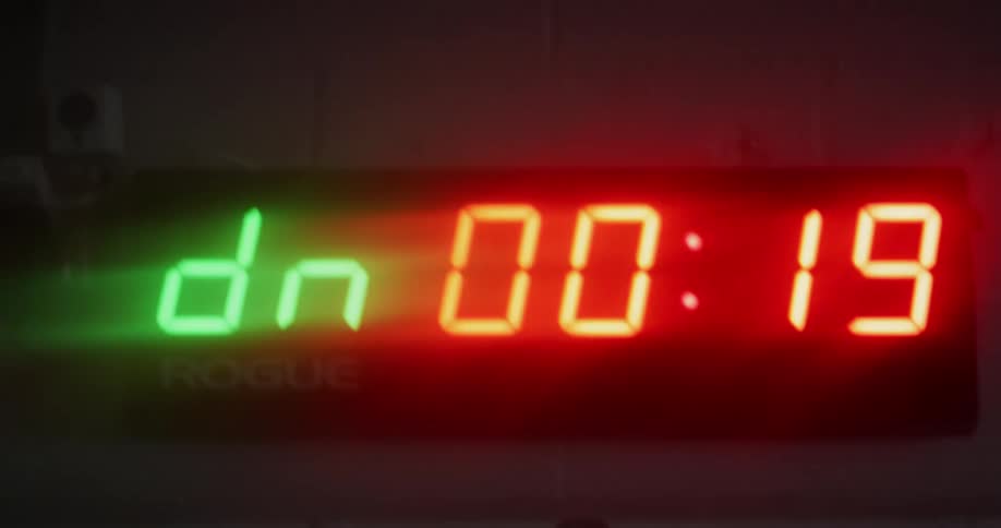 Digital timer counts down the seconds