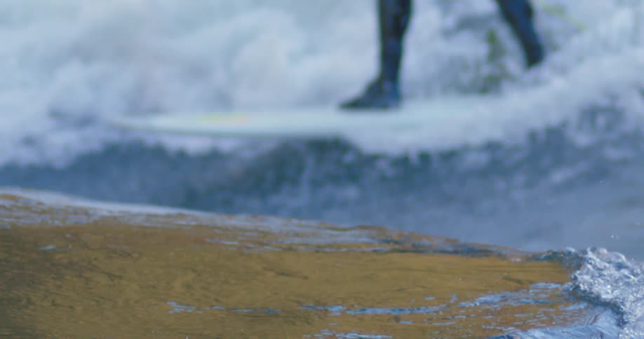 A person surfing in the waves