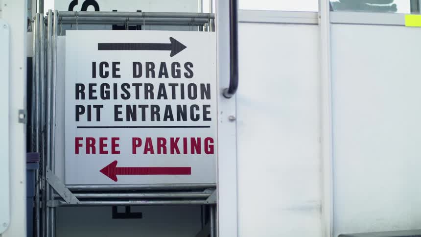 A sign hanging outside