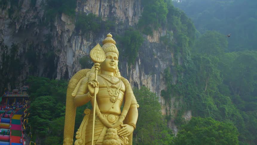 A statue outside a tourist destination