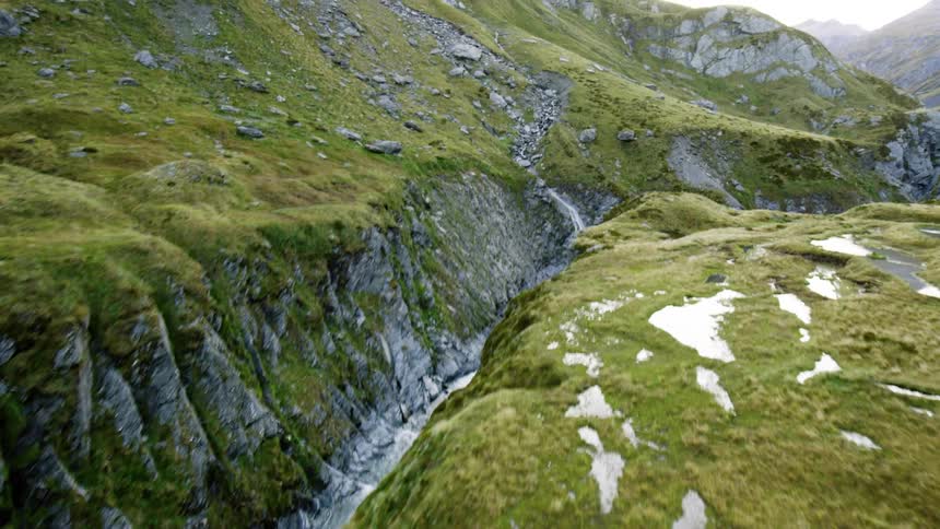 River gorge surrounded by mountains