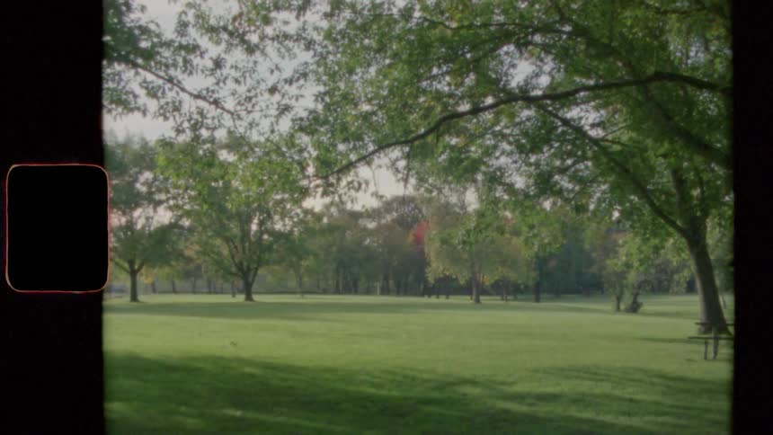 Vintage footage of a public park