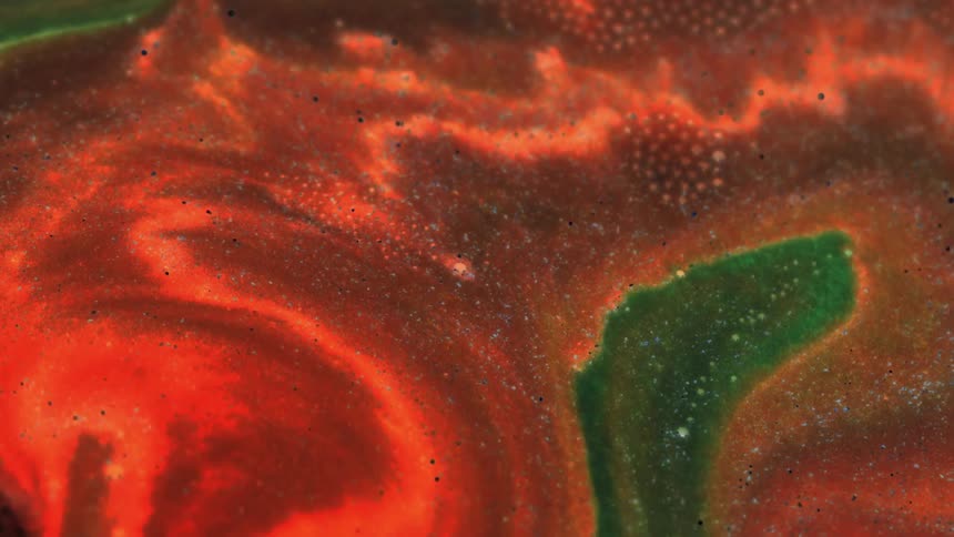 Black orange and green colors that look like water and oil