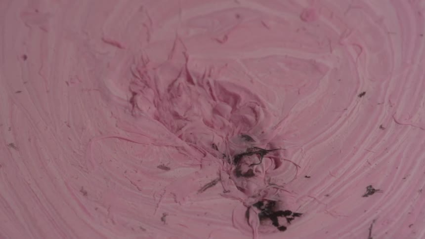 Movement of pink liquid