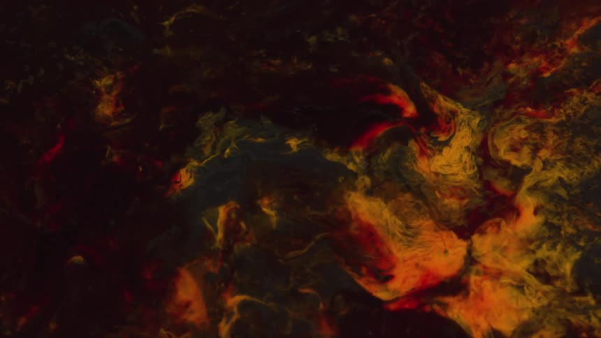Liquid paint mixing together