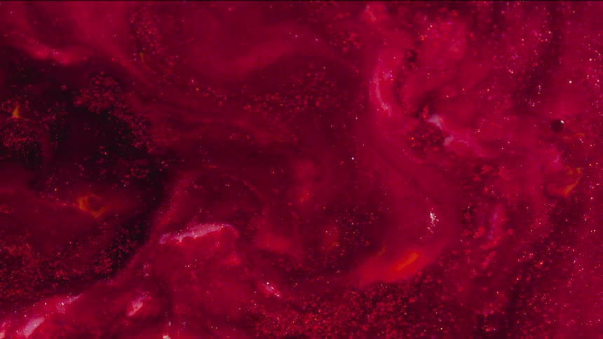 Flowing red and black liquid