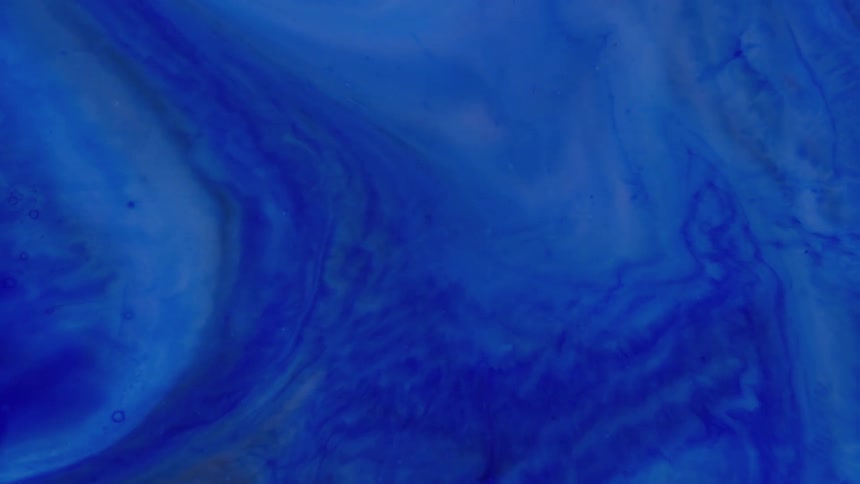 Flowing blue liquid
