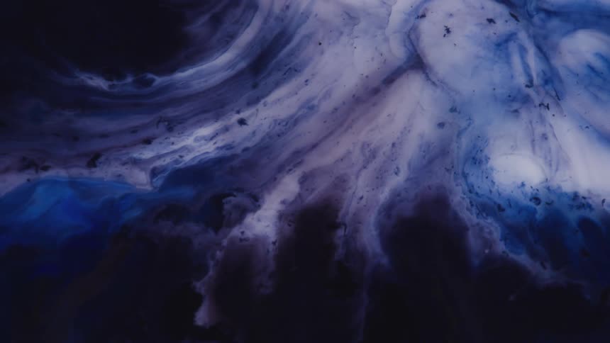 Flowing blue and white liquid