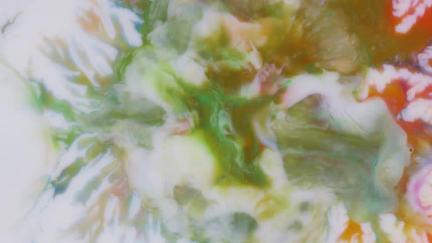 Abstract colorful paint ink liquid diffusion psychedelic with movement