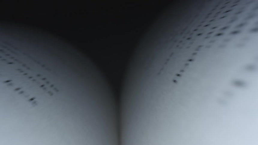 Text on pages in an open book
