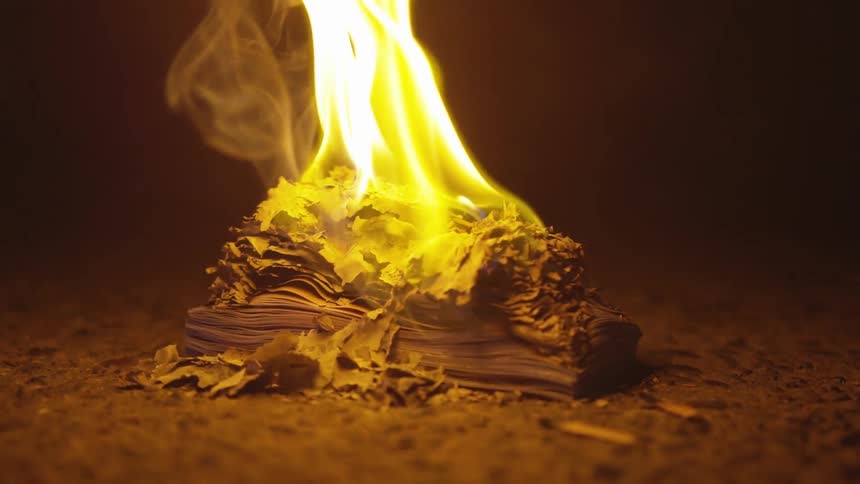 Fire burning outside