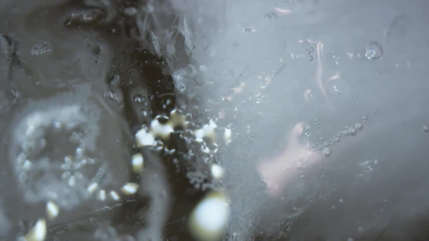 Ice floating in water