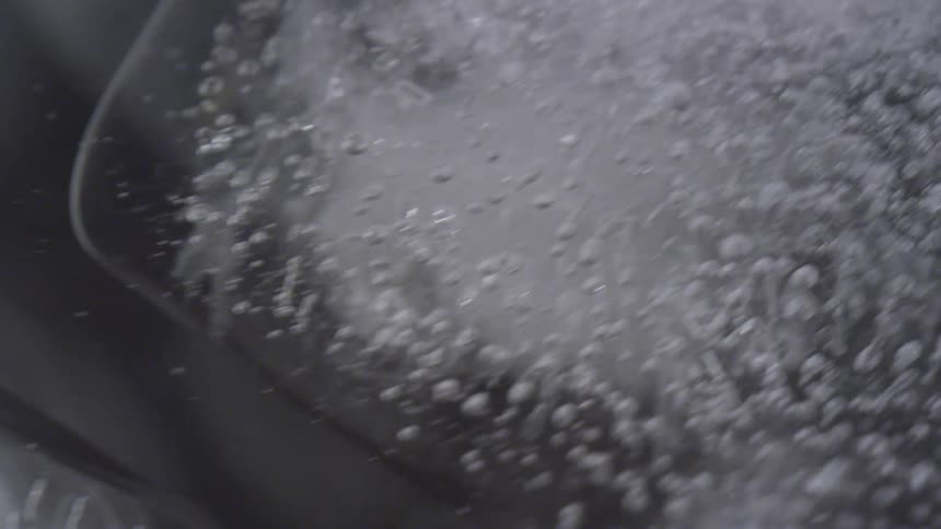 Ice floating in a river