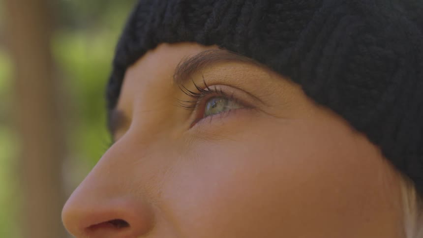 A woman outside