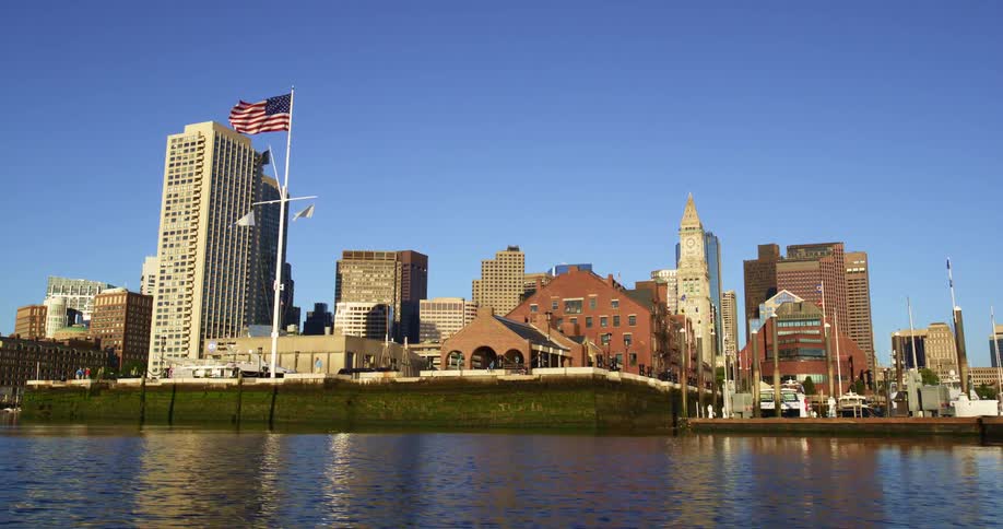 City skyline from waterfront