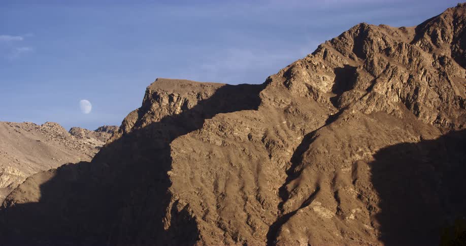 The moon over a mountain