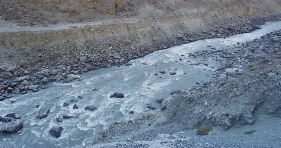 A river running through a canyon