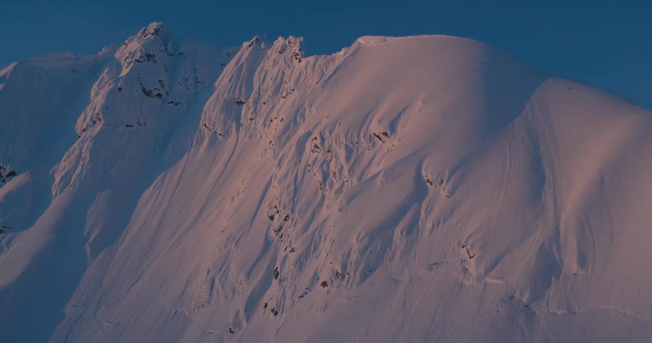 A snow covered mountain