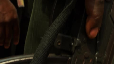 A man holding a gun