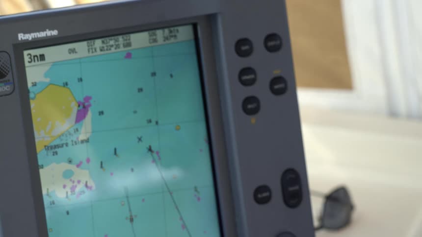 The device is showing a map