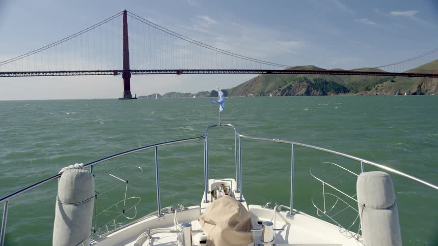 A boat sailing in a lake