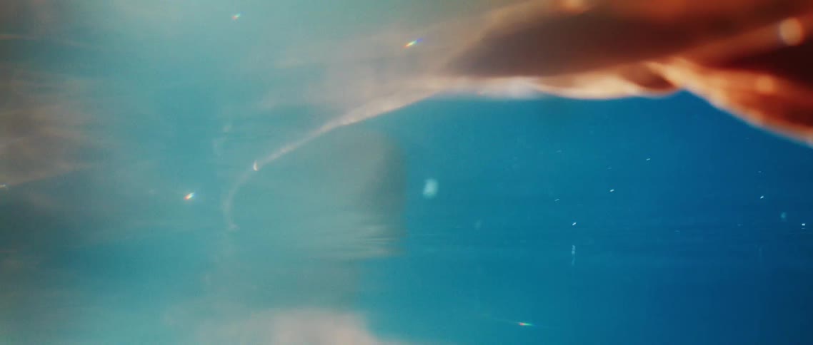 Fabric flowing and billowing underwater