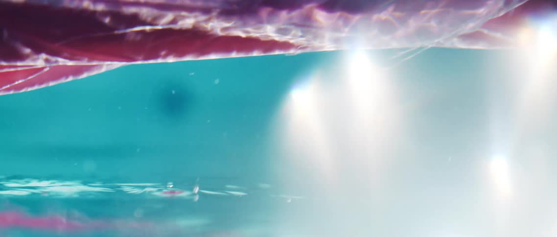 Material floating in the water