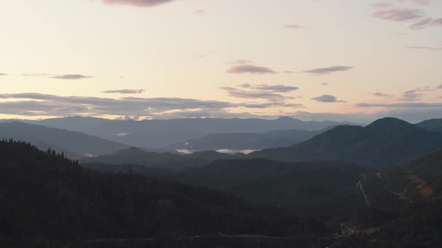 Mountain landscape at dawn