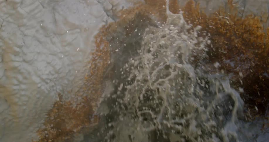 Water spewing out of a geyser