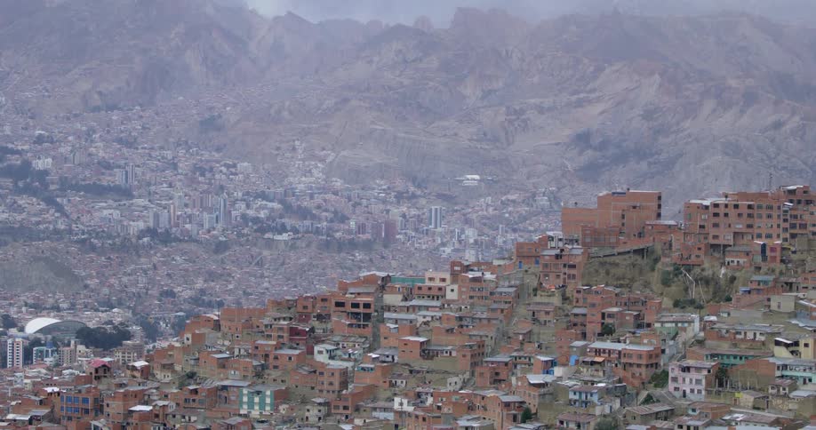 The city is built on the hills by the mountain