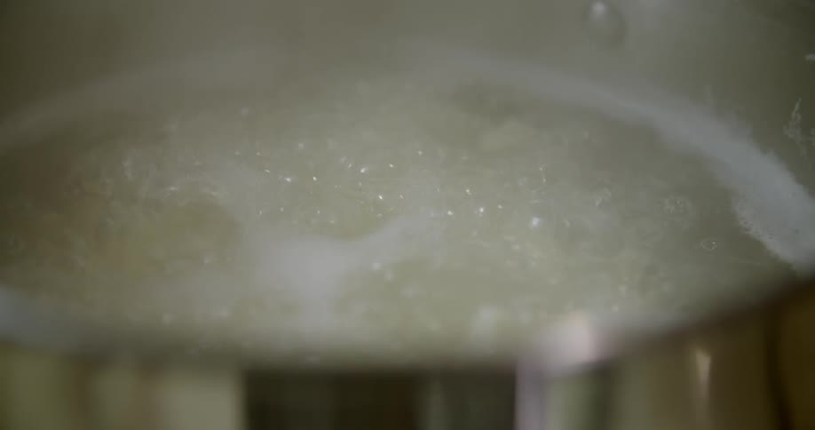 View of boiling water