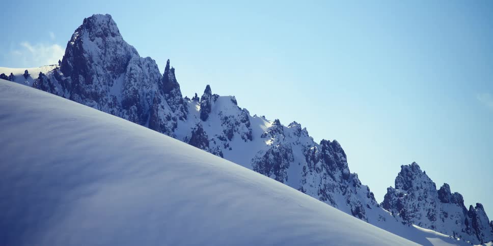 Snow is covering the mountains