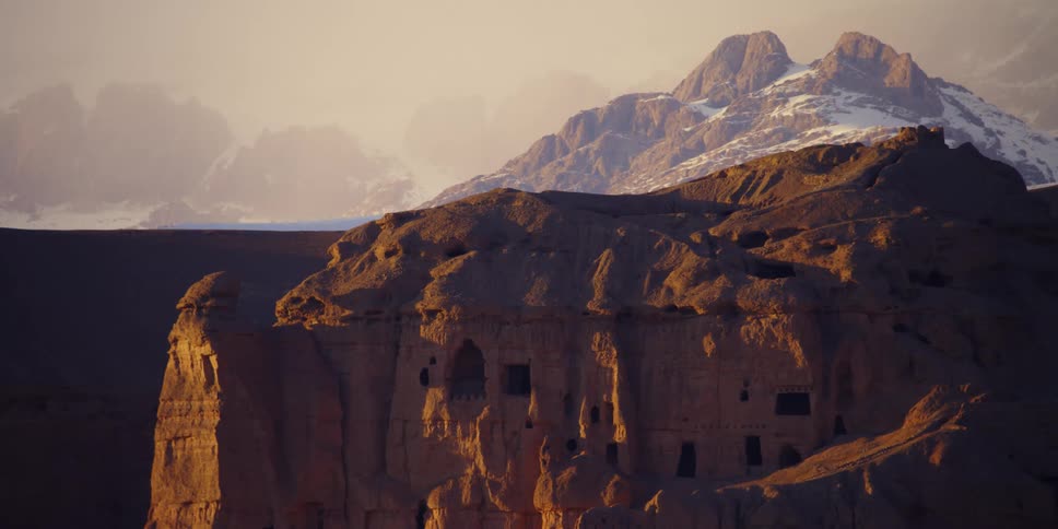 A fort built out of rocks on the side of a mountain