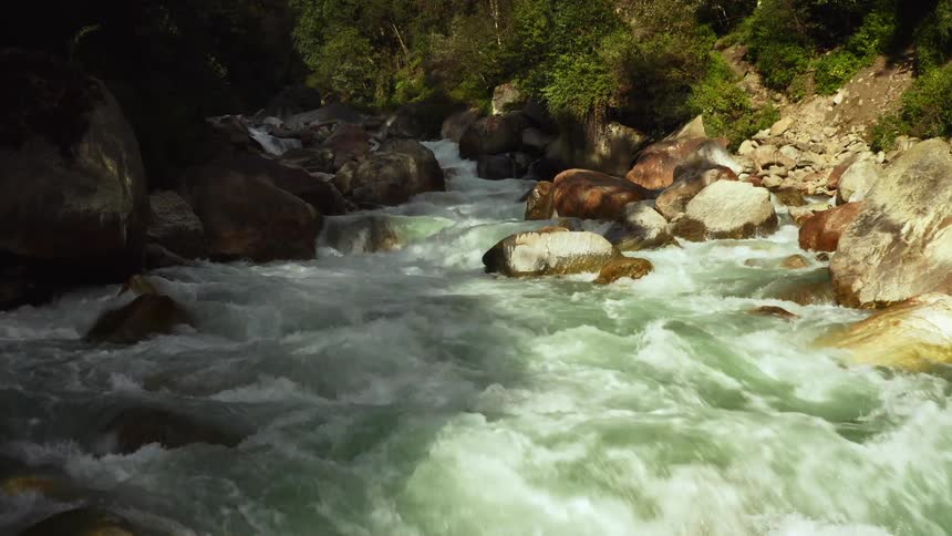 A river flowing over rocks