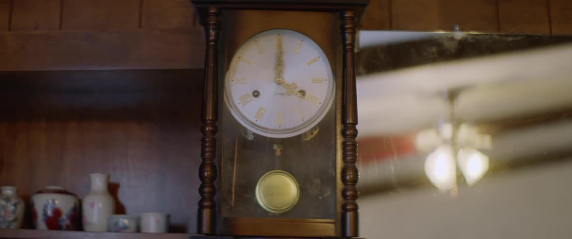 A grandfather clock in a home