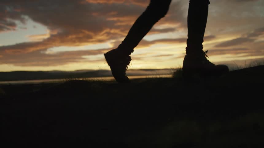 A person hiking on a trail
