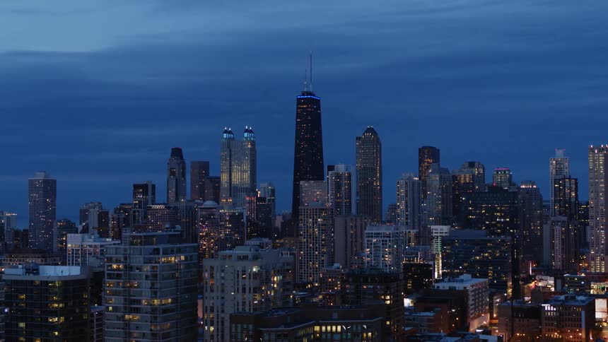 Chicago downtown at dusk