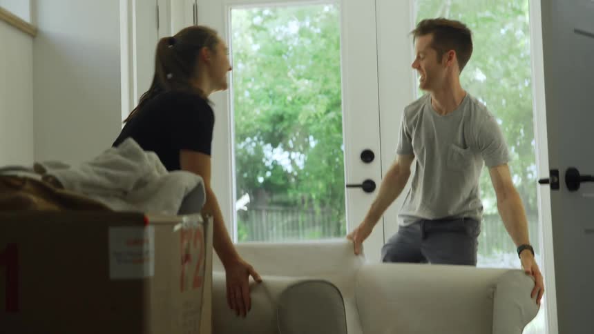 Couple moving into their apartment together